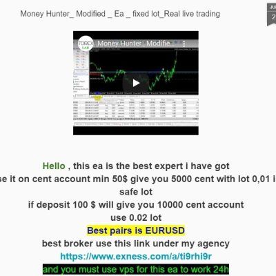 Money Hunter EA + (Source Code) Unlimited MT4