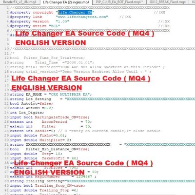 Life Changer EA Source Code ( MQ4 ) ENGLISH VERSION