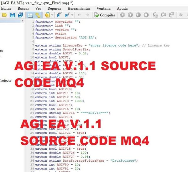 AGI EA V.1.1 SOURCE CODE MQ4